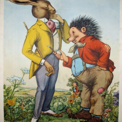 Wandtafel: Der Wettlauf - Hase und Igel (A. Hoffmann)