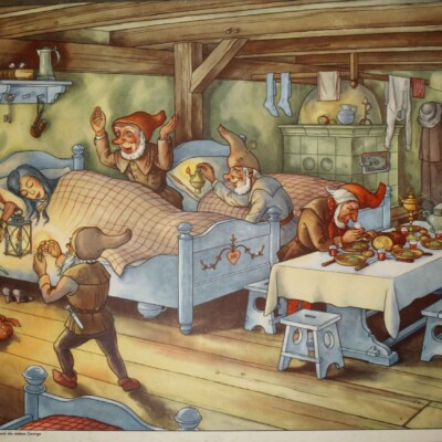 Wandtafel: Schneewittchen und die sieben Zwerge (Herbert Rasch)