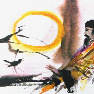 Die Nachtigall (Illustration von Janusz Grabianski)