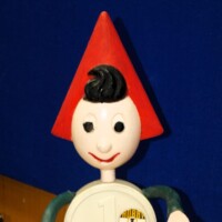 Die Bauchrednerpuppe MAXI und Sparefroh