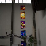 Betondickglasfenster der Herz-Jesu-Kirche